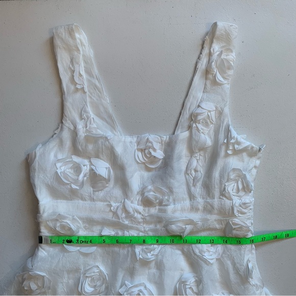 Lulus Large Exceptional Entrance White Sleeveless Tiered Rosette Midi Dress - Picture 15 of 17